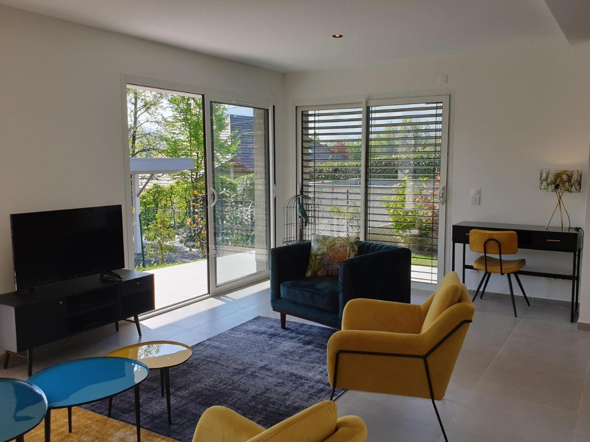 L'Appartement Jardin Avec Vue Montagnes Sévrier Dış mekan fotoğraf