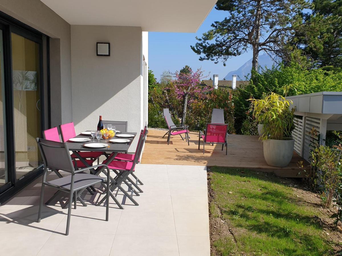 L'Appartement Jardin Avec Vue Montagnes Sévrier Dış mekan fotoğraf