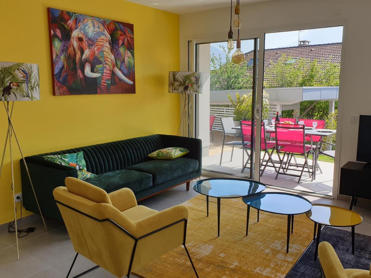 L'Appartement Jardin Avec Vue Montagnes Sévrier Dış mekan fotoğraf