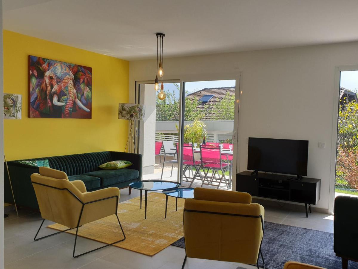 L'Appartement Jardin Avec Vue Montagnes Sévrier Dış mekan fotoğraf