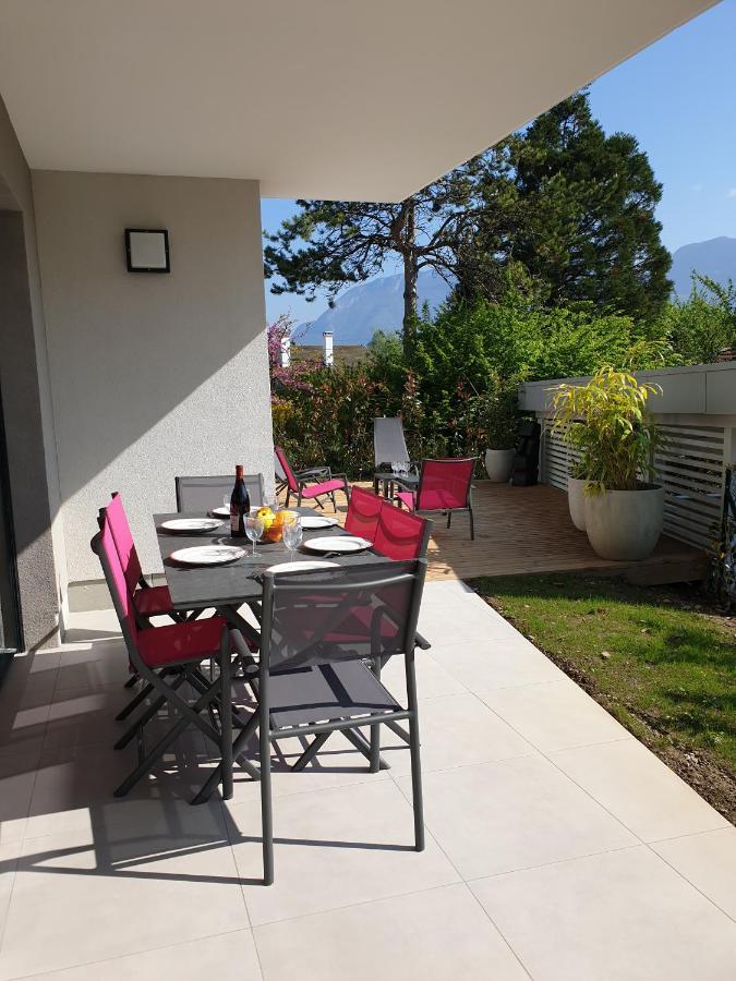 L'Appartement Jardin Avec Vue Montagnes Sévrier Dış mekan fotoğraf