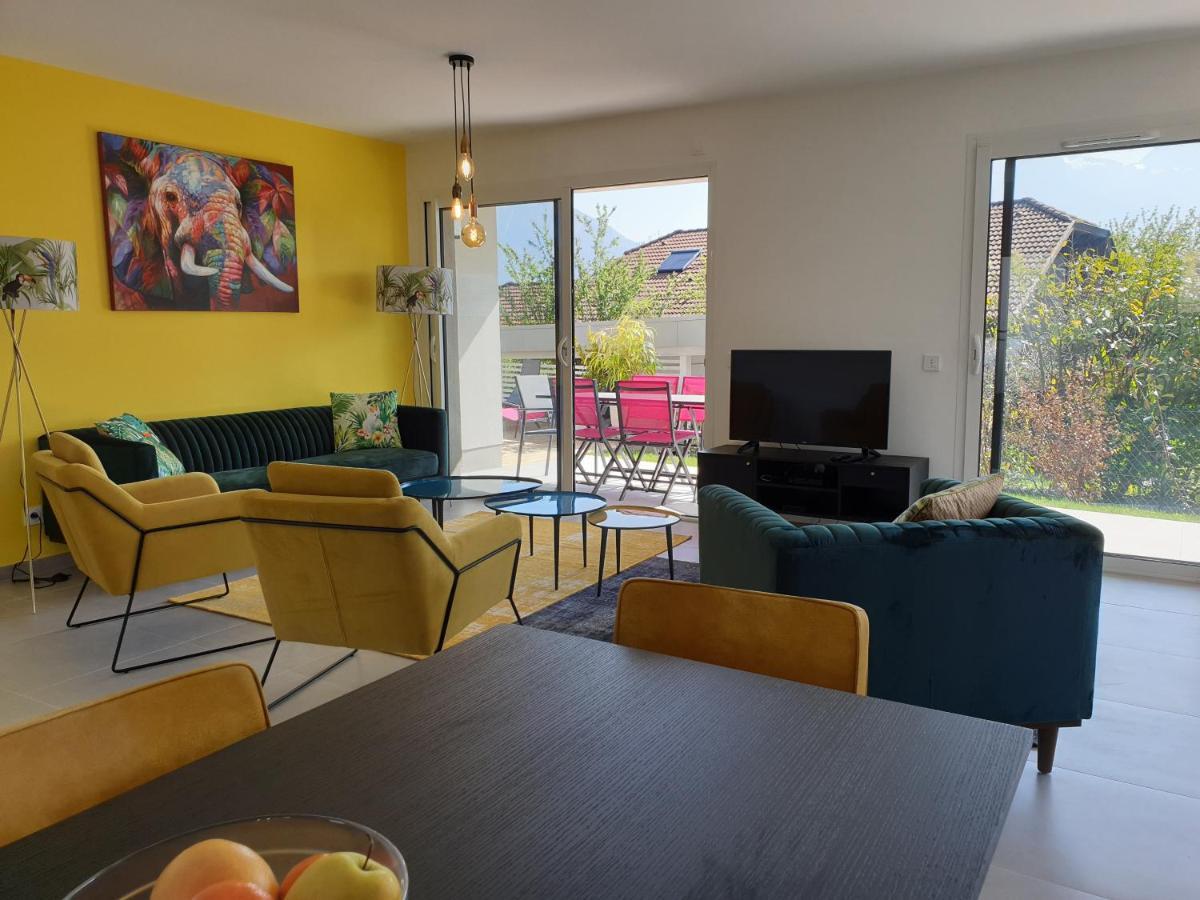 L'Appartement Jardin Avec Vue Montagnes Sévrier Dış mekan fotoğraf